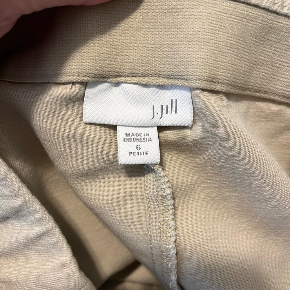 J. Jill pull on stretch khaki chino pants women’s size 6 petite elastic waist‎ - Picture 4 of 6